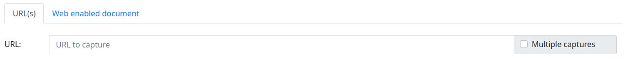 URL(s) capture field